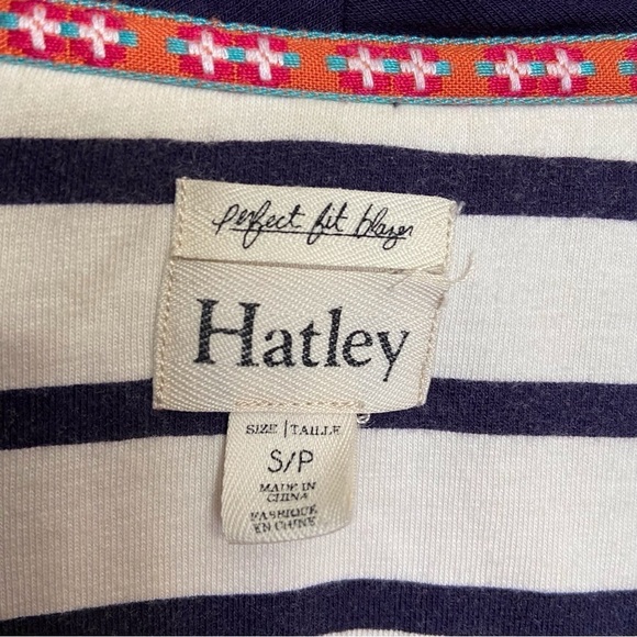 Hatley blazer perfect fit jersey cardigan blue purple small button front - Picture 2 of 13